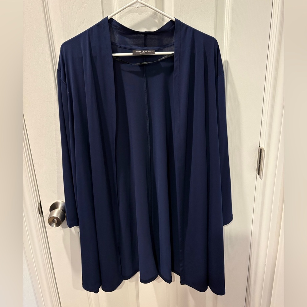 Lane Bryant Navy Blue Open-Front Cardigan 26/28